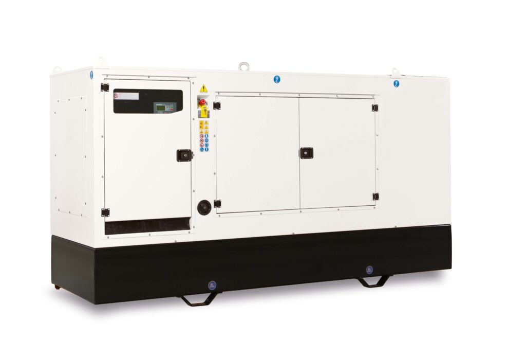 Perkins 200KVA Generator manufactured by Ferbo Italy, model FE220 P1-S, set against a straightforward background