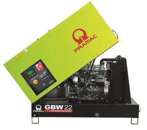 An image of the GBW22P Pramac diesel generator with a 22kva power capacity, known for its durability and efficient performance.