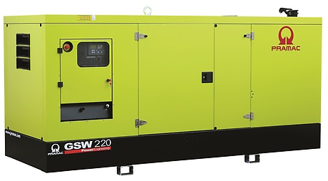 Pramac GSW220P Silent Diesel Generator with a 200KVA 3-phase power capability