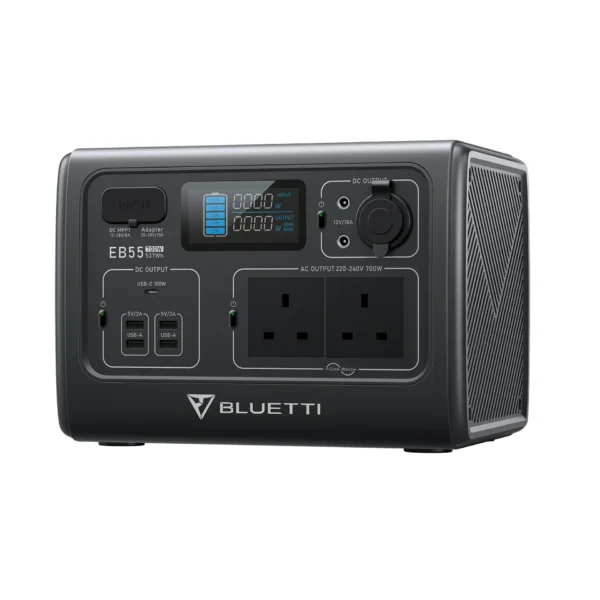 Alternative text: Bluetti EB55 700W Portable Power Station, offering compact and reliable power solutions for outdoor adventures, emergencies, and off-grid living.