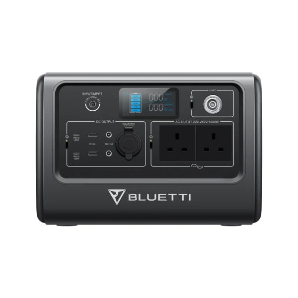 Alternative text: Bluetti EB70 1000W Portable Power Station, providing versatile and reliable power solutions for outdoor adventures, emergencies, and off-grid living