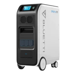 Alternative text: Bluetti EP500Pro 3000W 5,100WH portable power station, providing a high-capacity and versatile power solution for various applications, including outdoor adventures, camping, emergencies, and off-grid living