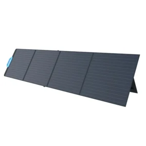 "Alternative text: Bluetti PV200 solar panel, designed to efficiently capture solar energy, suitable for powering a variety of devices and systems in off-grid environments, outdoor activities, and emergency situations