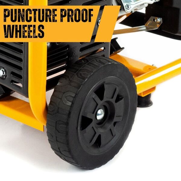 JCB-G3600P generator with puncture-proof wheels for enhanced mobility and durability on various terrains