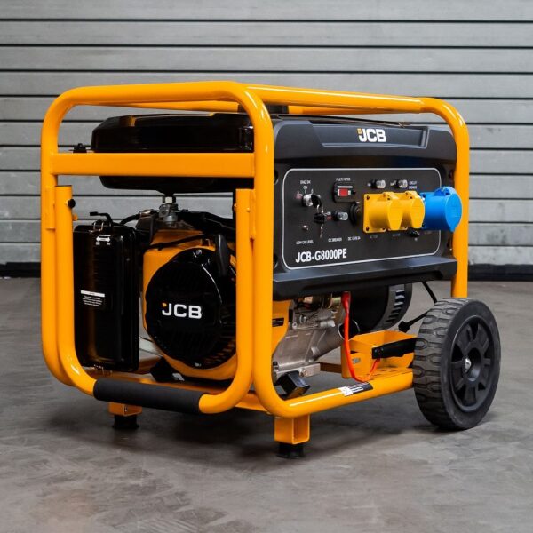 JCB-G8000PE site generator, designed for reliable power generation on construction sites, outdoor events, and other temporary power needs