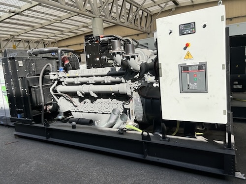 image of a large Perkins open type diesel generator. its a bespoke unit.