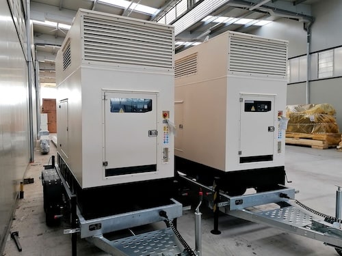 An image of a super silent diesel generator, which has been designed for mobile applications