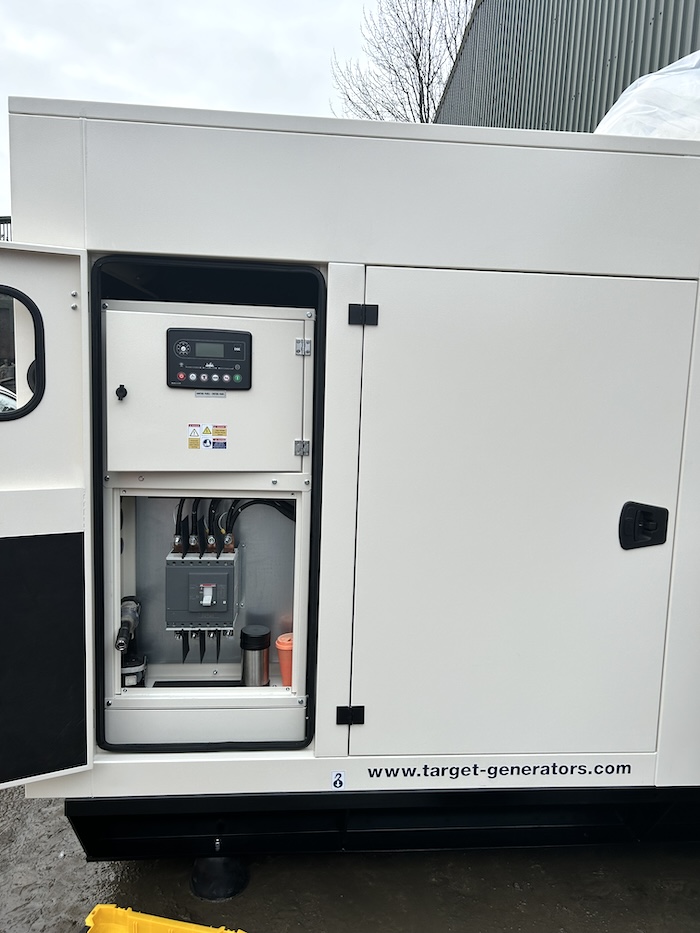 250kVA prime power rated Volvo diesel generator featuring a DSE control box with ABB breake