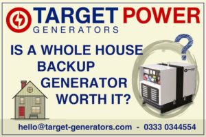 Flyer with text: 'Is A Whole House Backup Generator Worth It